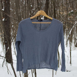 High-low long sleeve t-shirt - 100% Linen